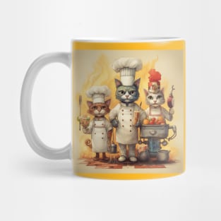 Let us doing the cooking, chef cats Mug